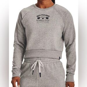 Under Armour Women's Project Rock Home Gym Fleece Crew Neck Sweatshirt